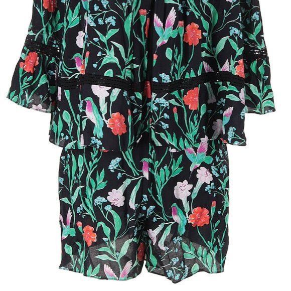 ๐บ NWOT Kate Spade โ ๏ธ Jardin crepe tropical romper - Picture 11 of 12